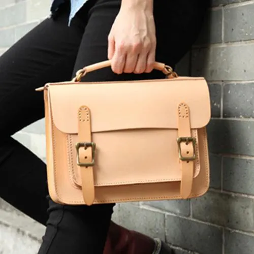 Handmade Womens Green Leather Satchel Shoulder Bag Cambridge Structured Satchel Handbag Purse for Men