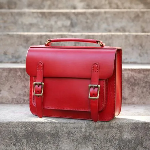 Handmade Womens Green Leather Satchel Shoulder Bag Cambridge Structured Satchel Handbag Purse for Men