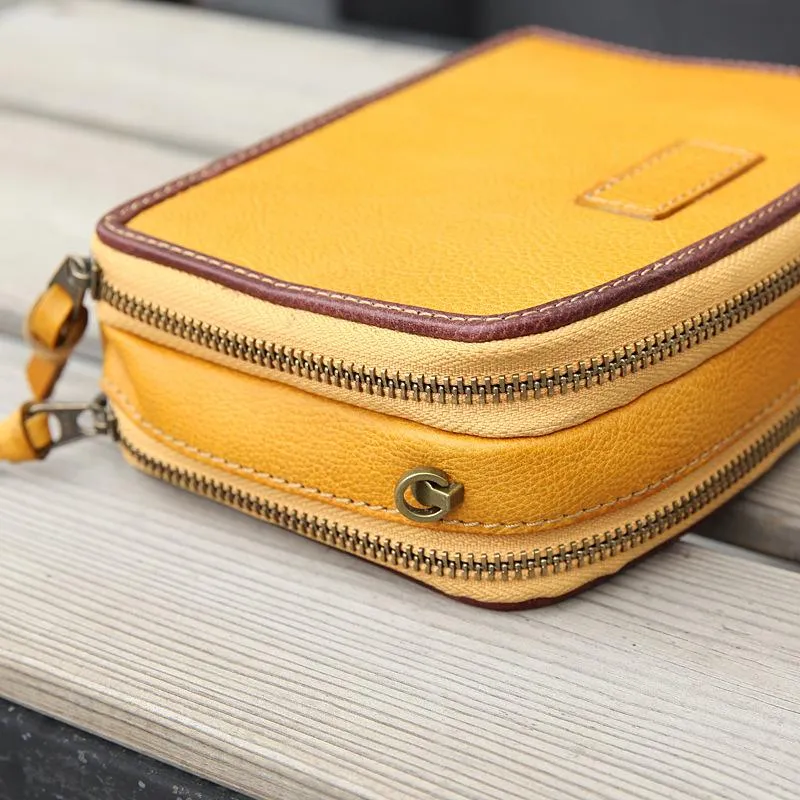 Handmade Women's Leather Shoulder Clutch Purse Handbag Crossbody Bag Clutch Purse