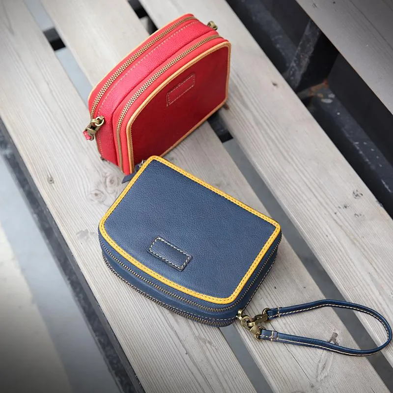 Handmade Women's Leather Shoulder Clutch Purse Handbag Crossbody Bag Clutch Purse