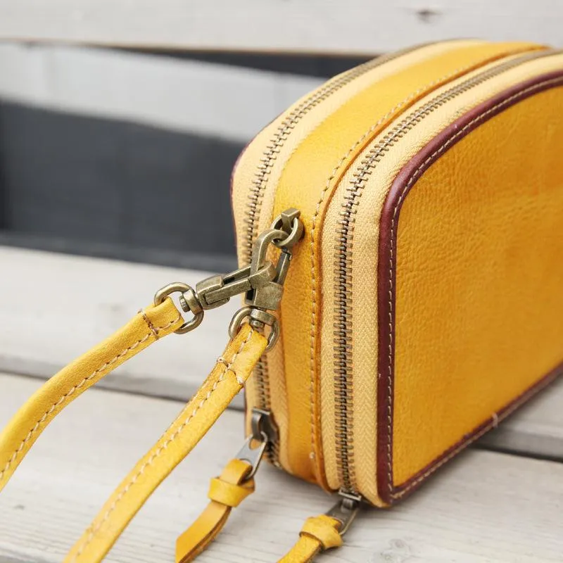 Handmade Women's Leather Shoulder Clutch Purse Handbag Crossbody Bag Clutch Purse
