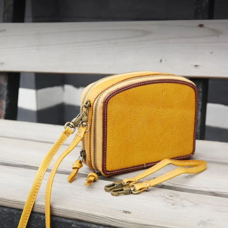 Handmade Women's Leather Shoulder Clutch Purse Handbag Crossbody Bag Clutch Purse
