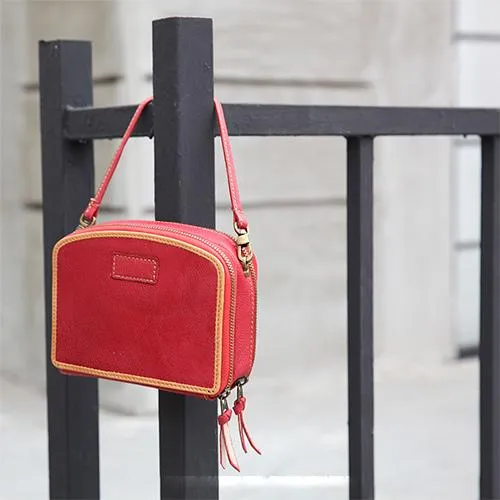 Handmade Women's Leather Shoulder Clutch Purse Handbag Crossbody Bag Clutch Purse