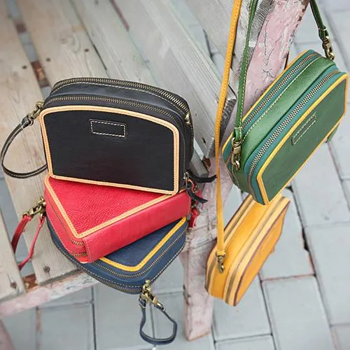 Handmade Women's Leather Shoulder Clutch Purse Handbag Crossbody Bag Clutch Purse