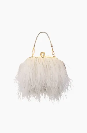 Harlow Ostrich Feather Fringe Evening Bag