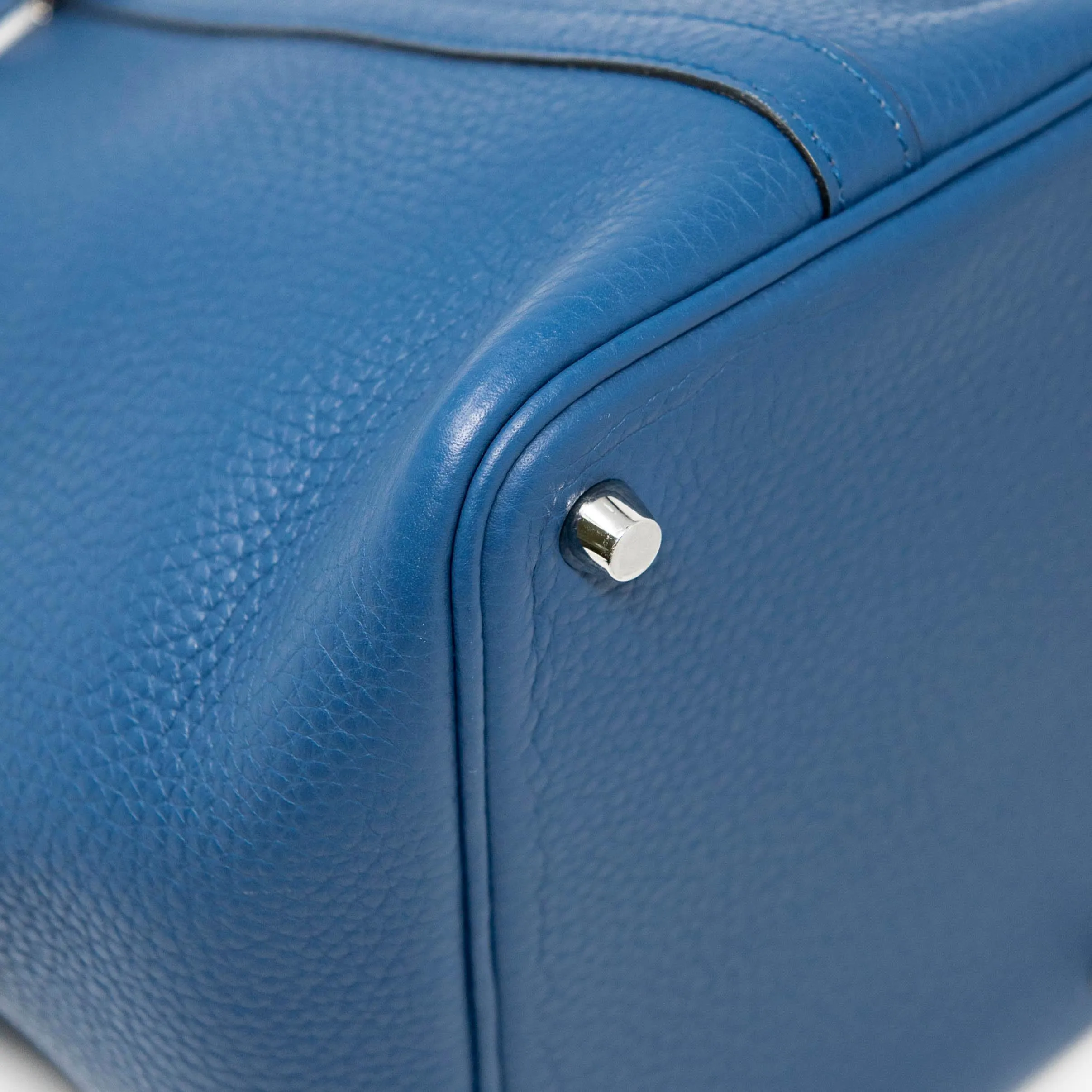 Hermes Bleu Agate Clemence Picotin 18