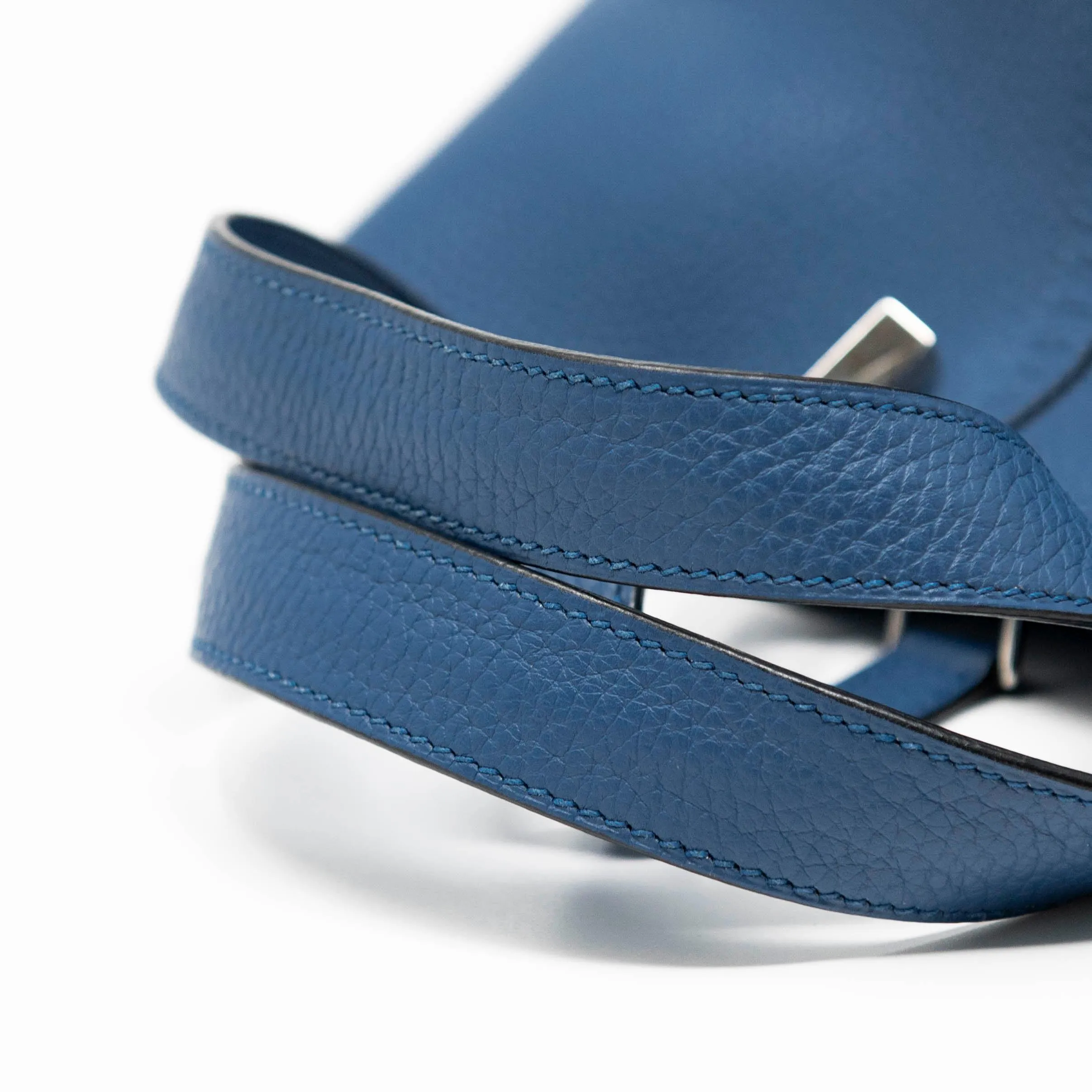 Hermes Bleu Agate Clemence Picotin 18