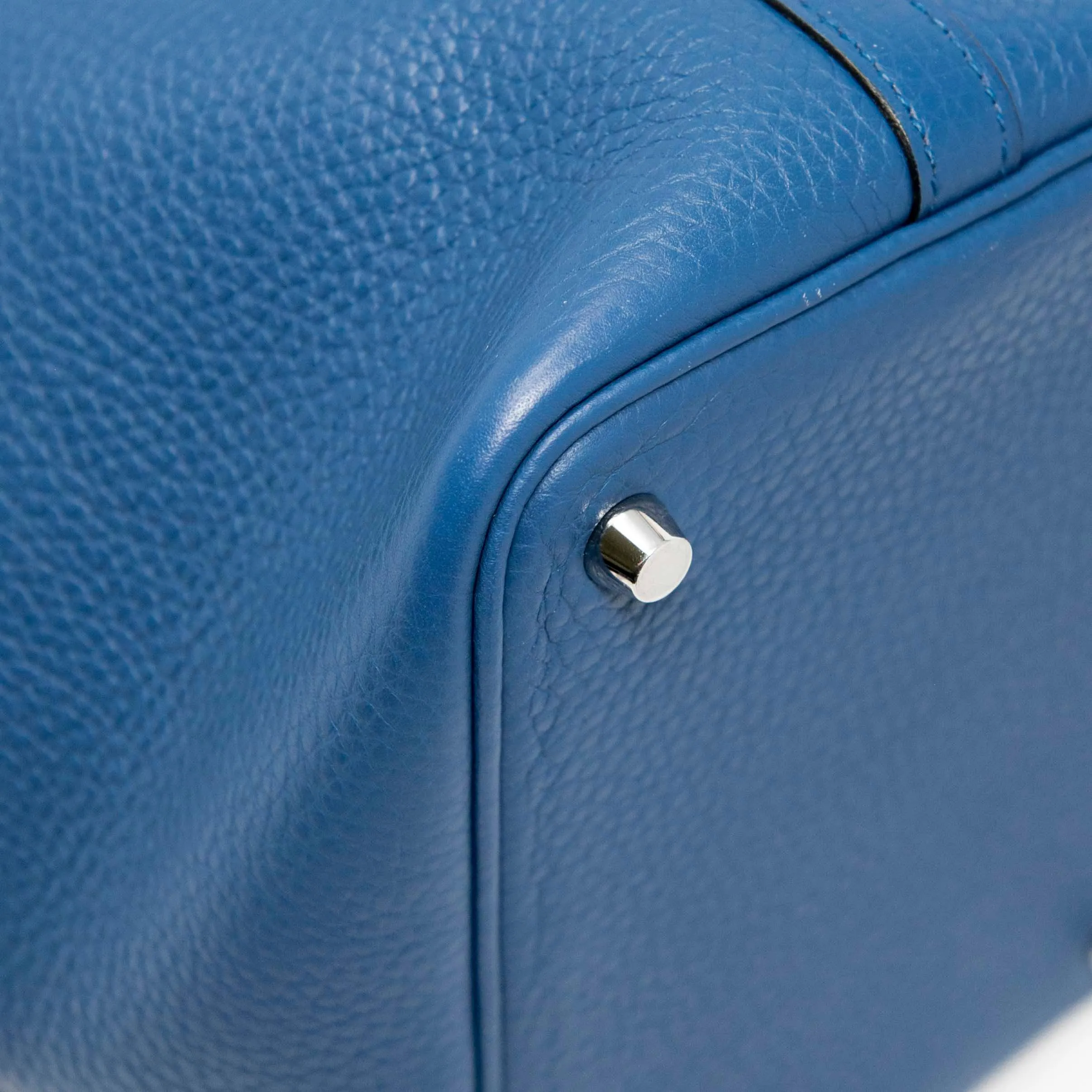 Hermes Bleu Agate Clemence Picotin 18