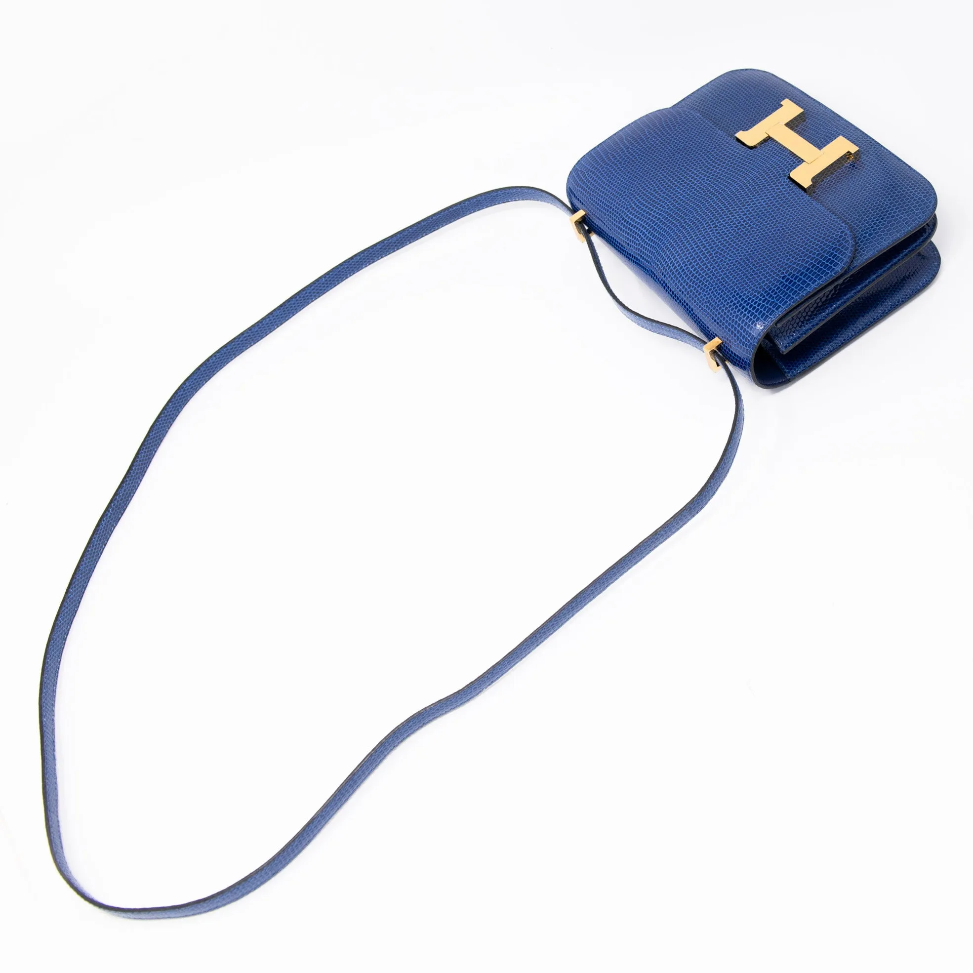 Hermes Bleu Saphir Lizard Constance 18