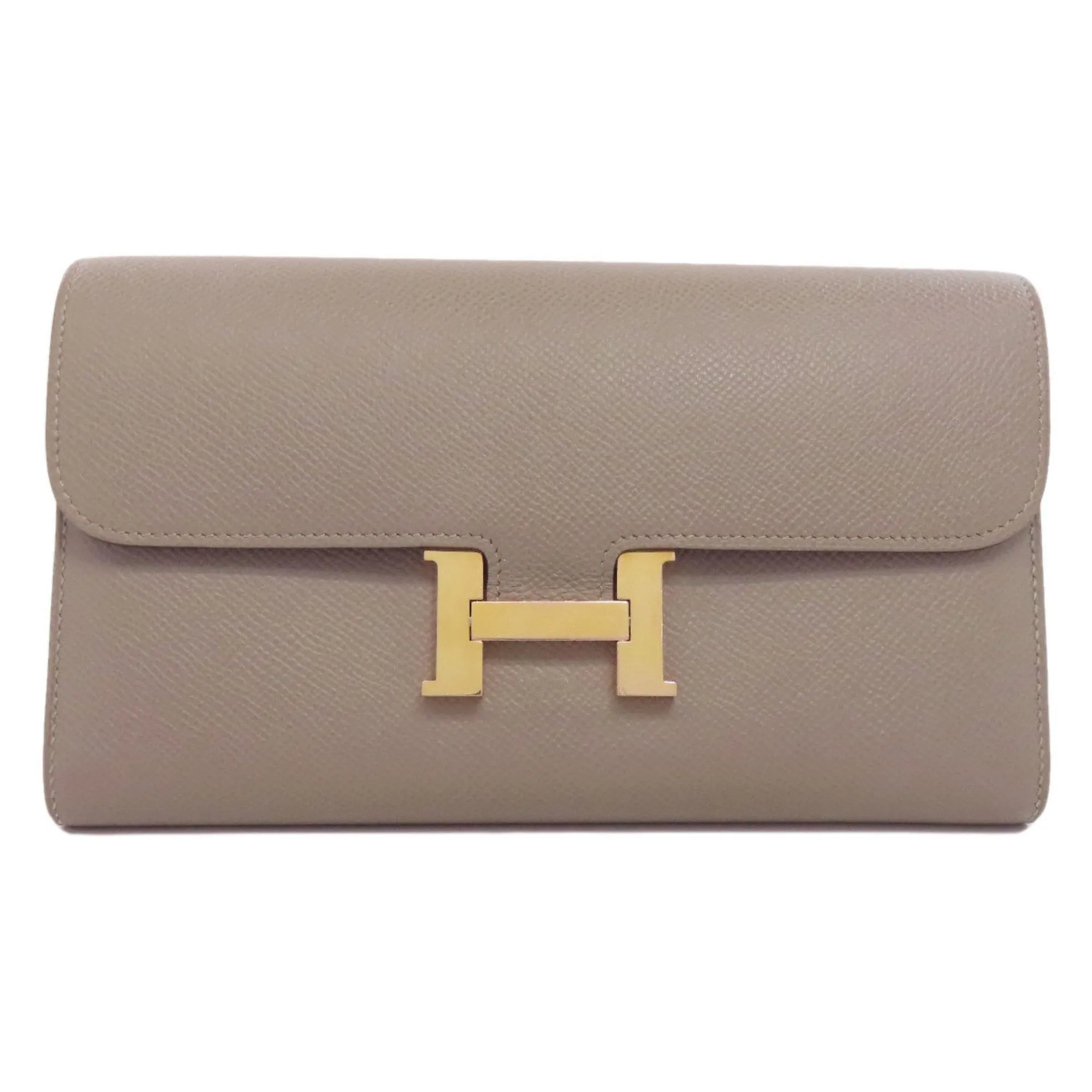 Hermes Epsom Leather Long Wallet (Bi-Fold) (Pre-Owned)