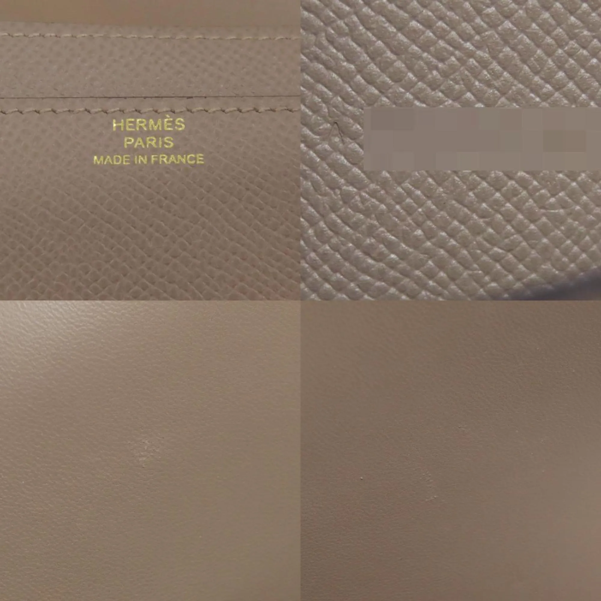 Hermes Epsom Leather Long Wallet (Bi-Fold) (Pre-Owned)