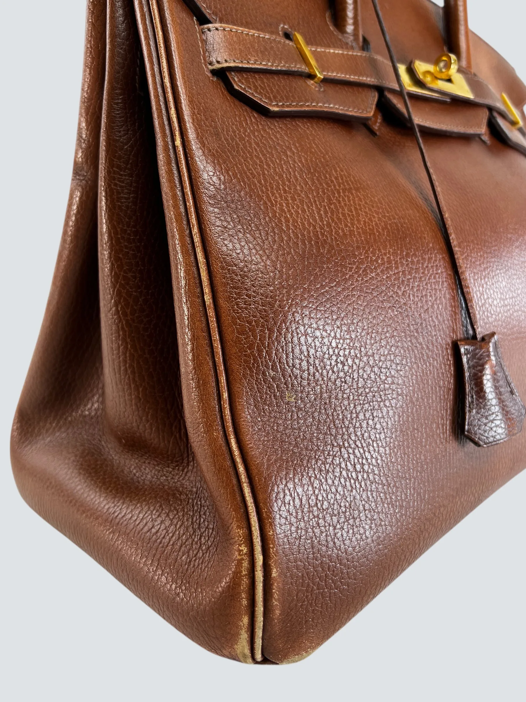 Hermes Gold Birkin 35 Ardennes Leather Handbag