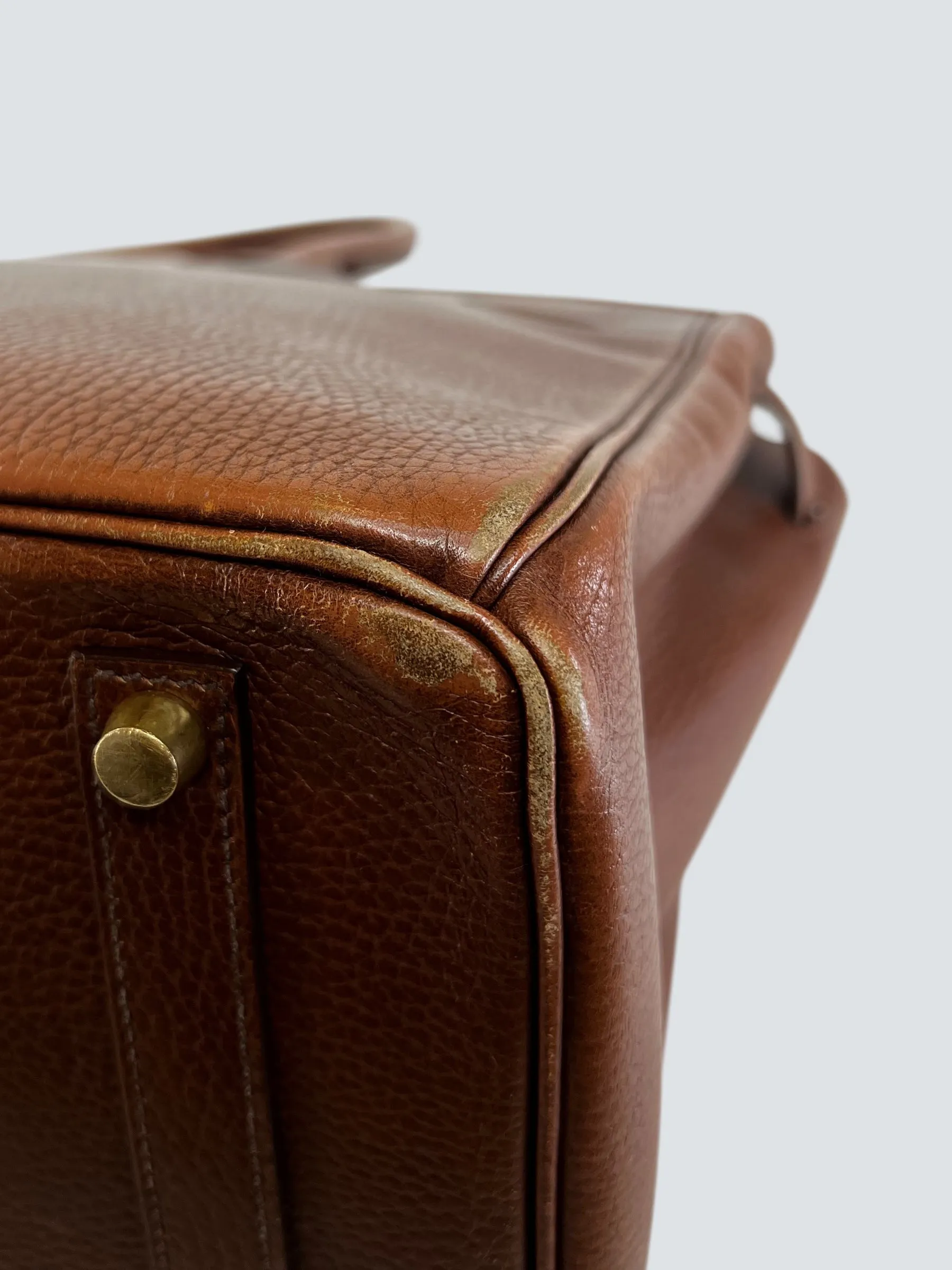 Hermes Gold Birkin 35 Ardennes Leather Handbag