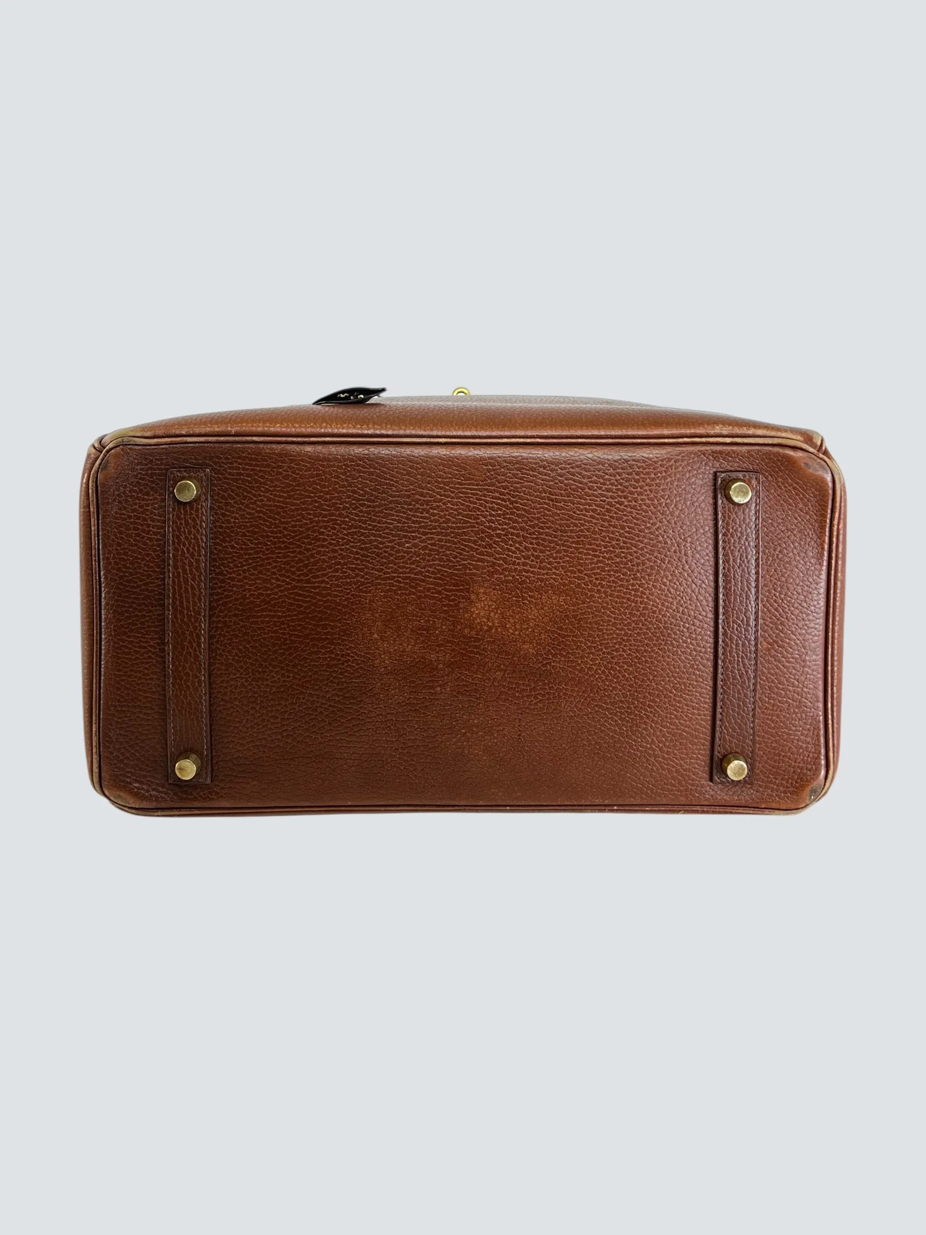 Hermes Gold Birkin 35 Ardennes Leather Handbag