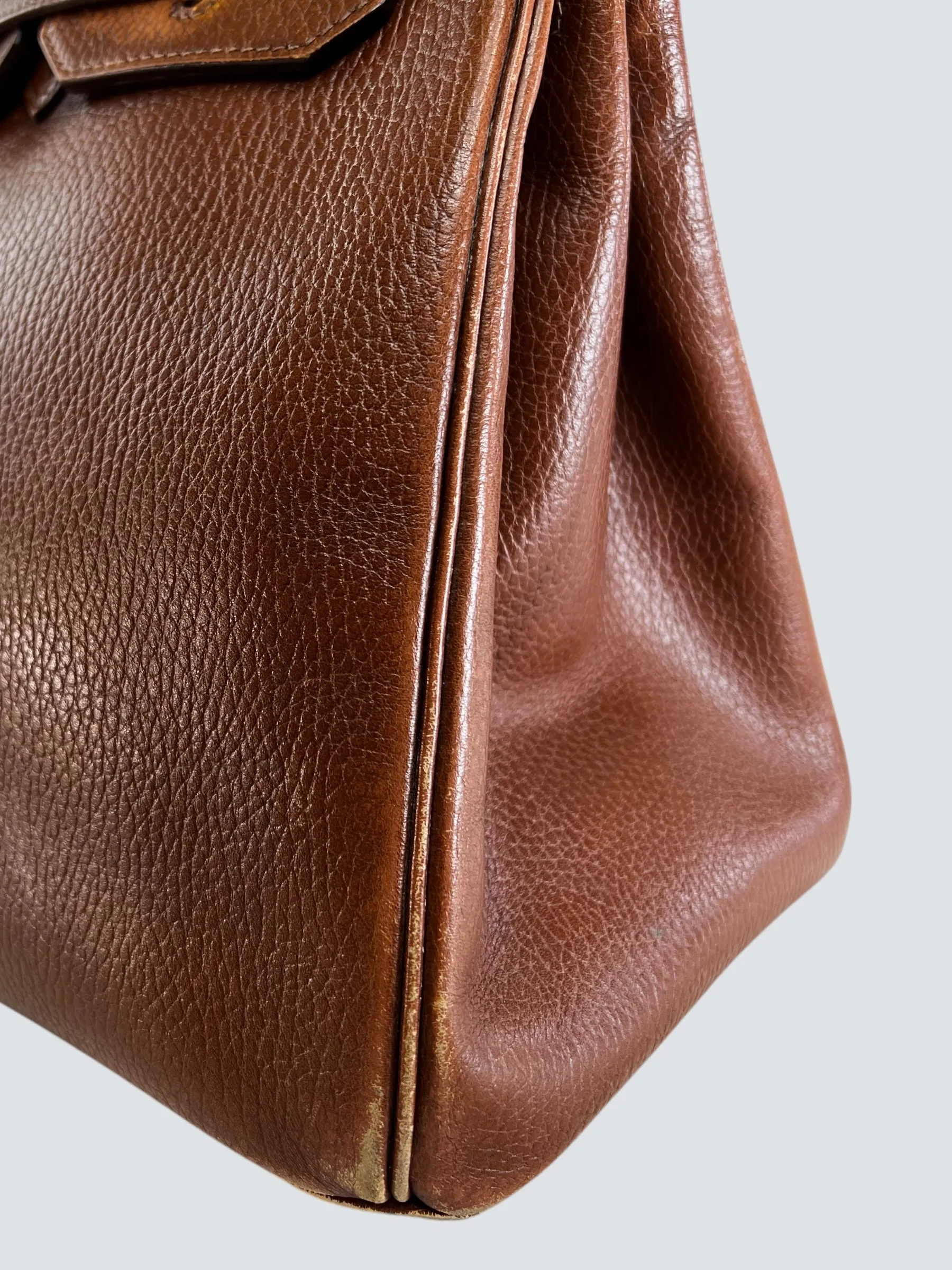Hermes Gold Birkin 35 Ardennes Leather Handbag