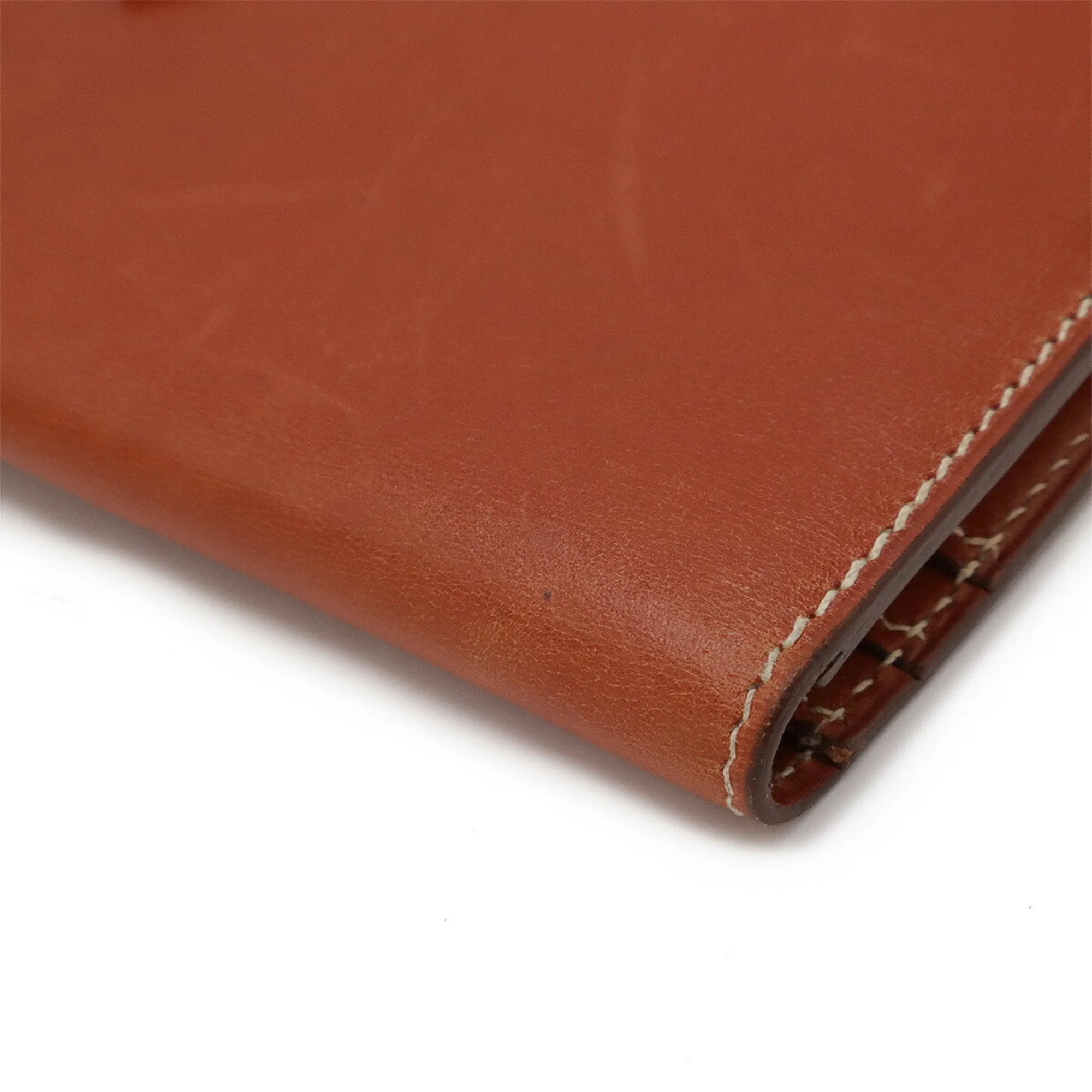 Hermes Leather Long Wallet (Bi-Fold) (Pre-Owned)