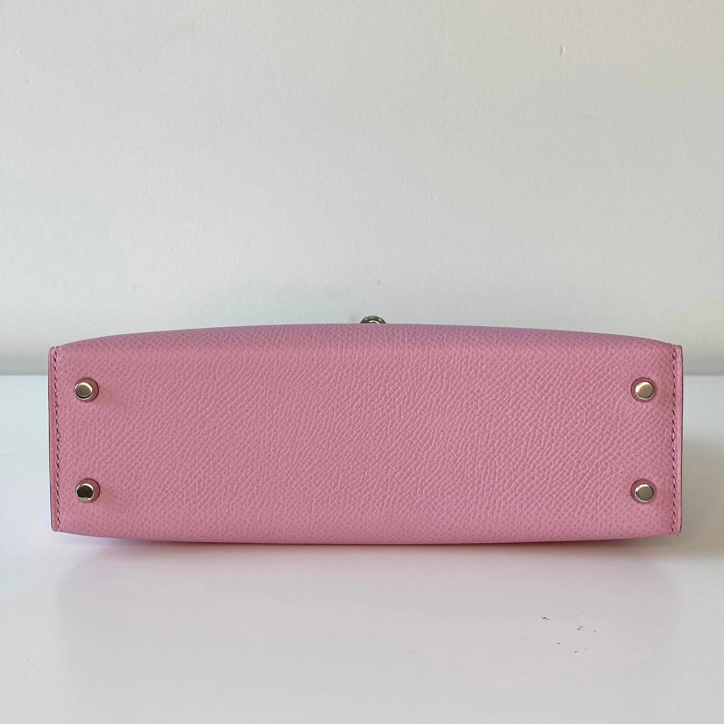 Herm??s Kelly 20 Mauve Sylvester Epsom Palladium Hardware