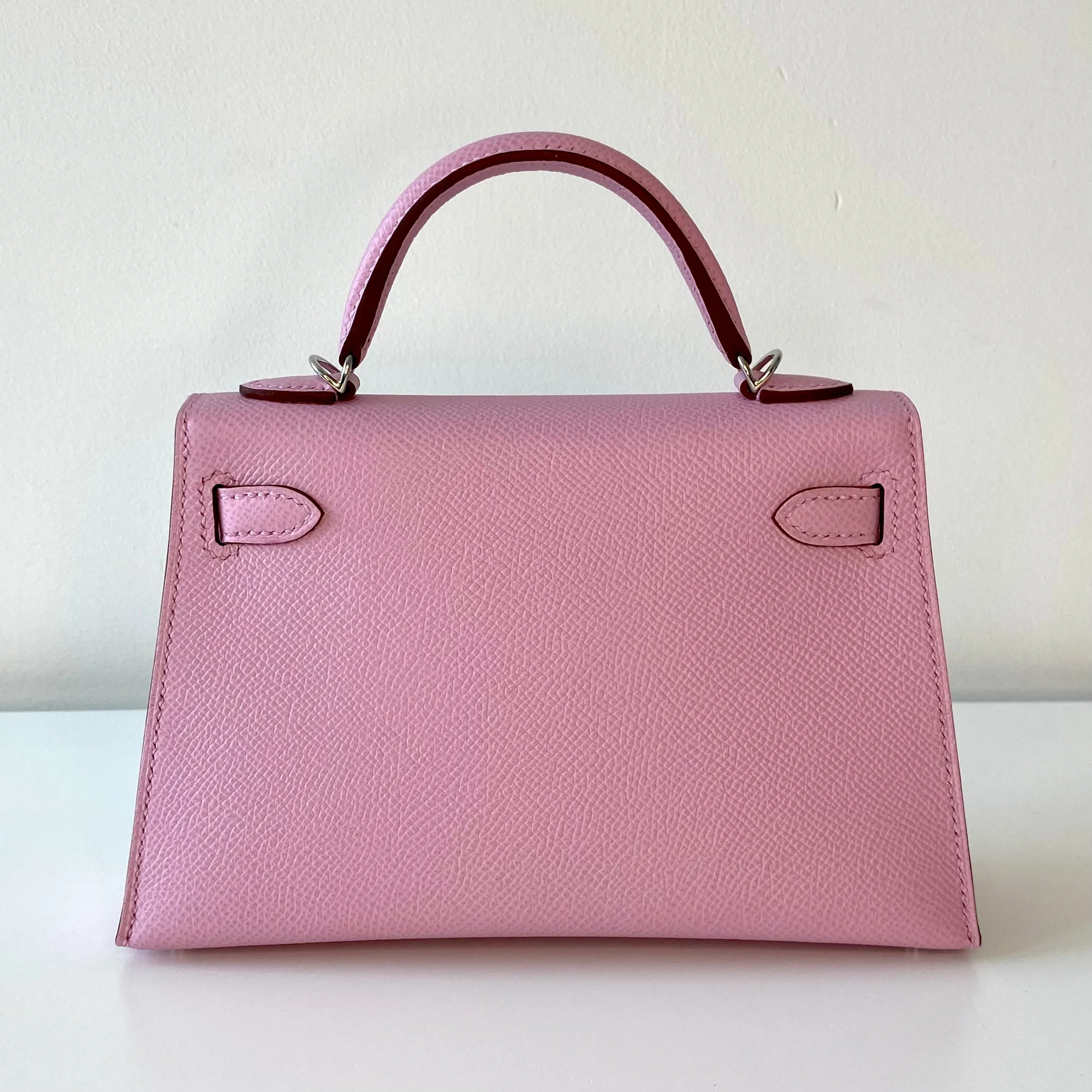 Herm??s Kelly 20 Mauve Sylvester Epsom Palladium Hardware
