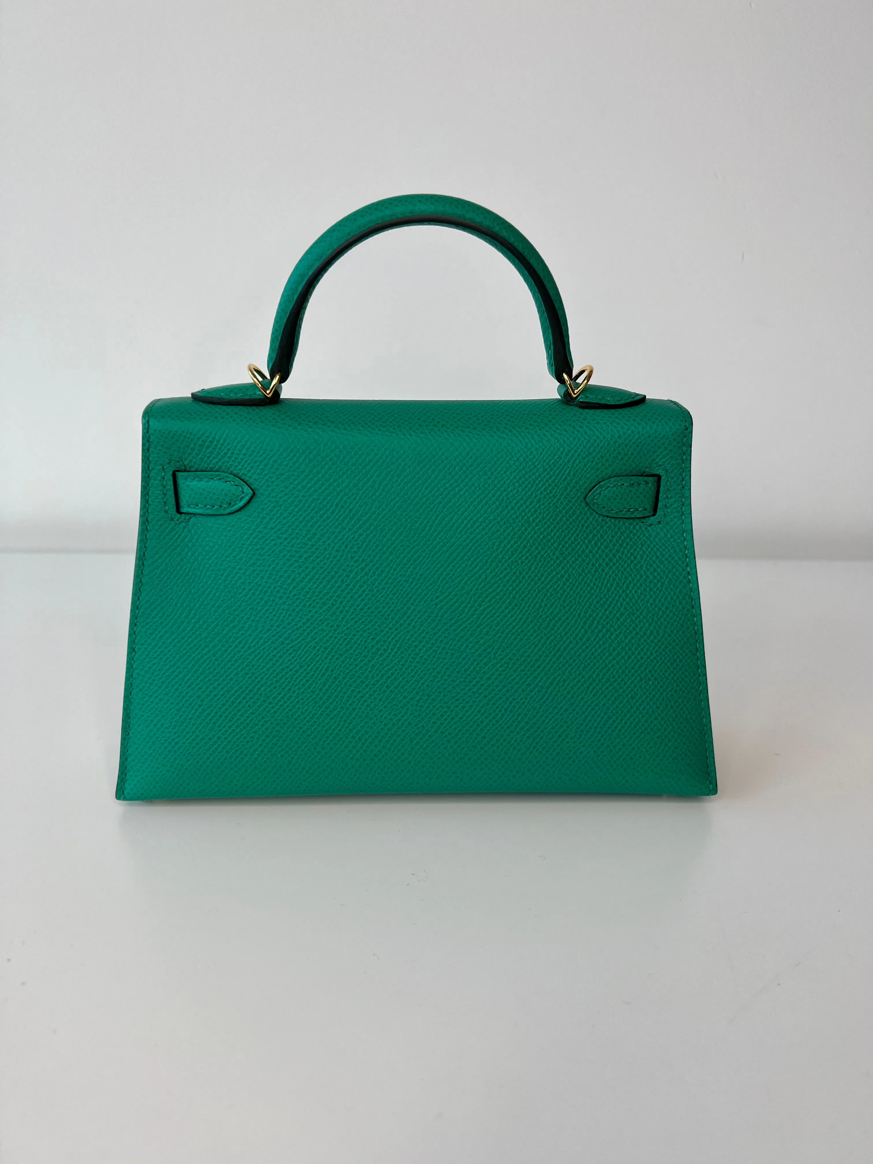 Herm??s Kelly 20 Vert Jade Epsom Gold Hardware