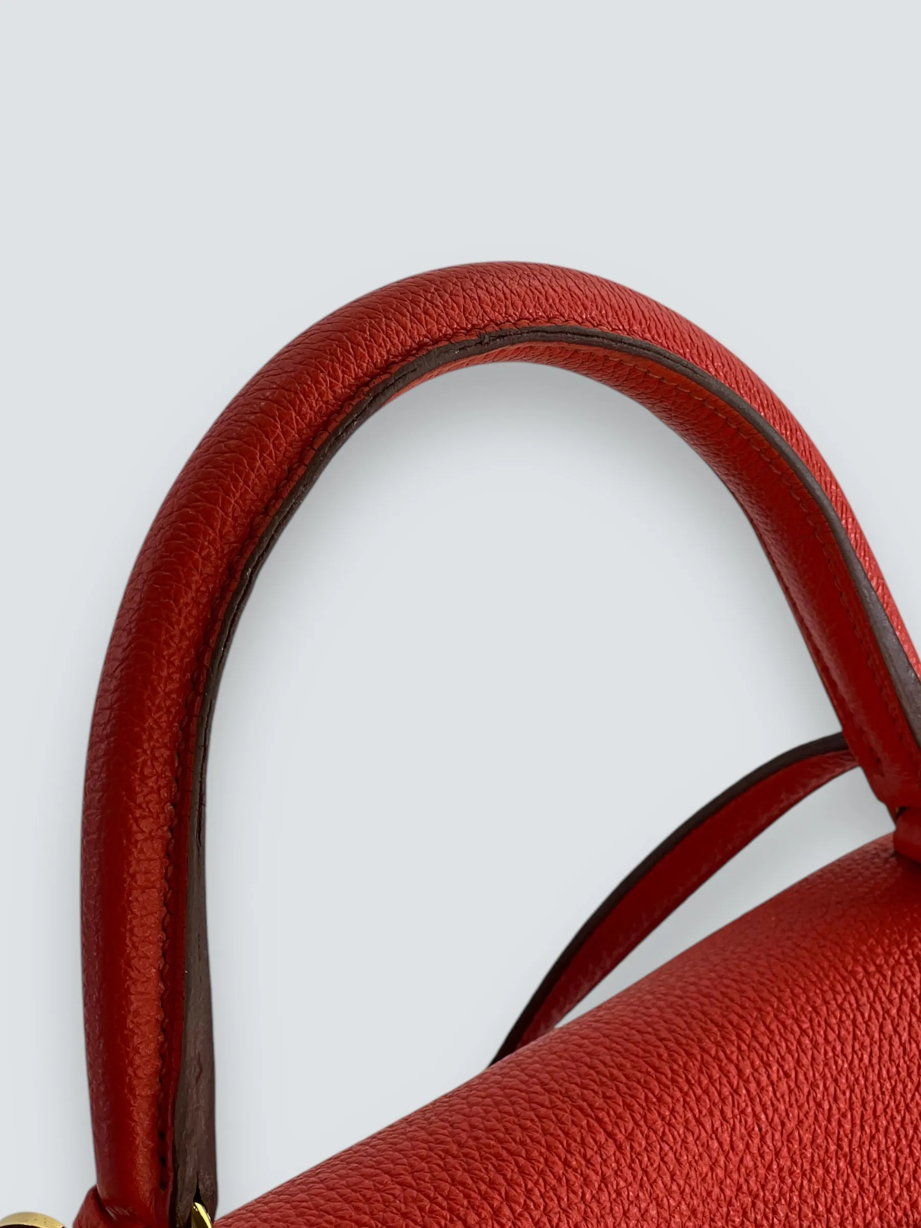 Herm??s Orange Red "Capucine" Togo Leather Kelly 35