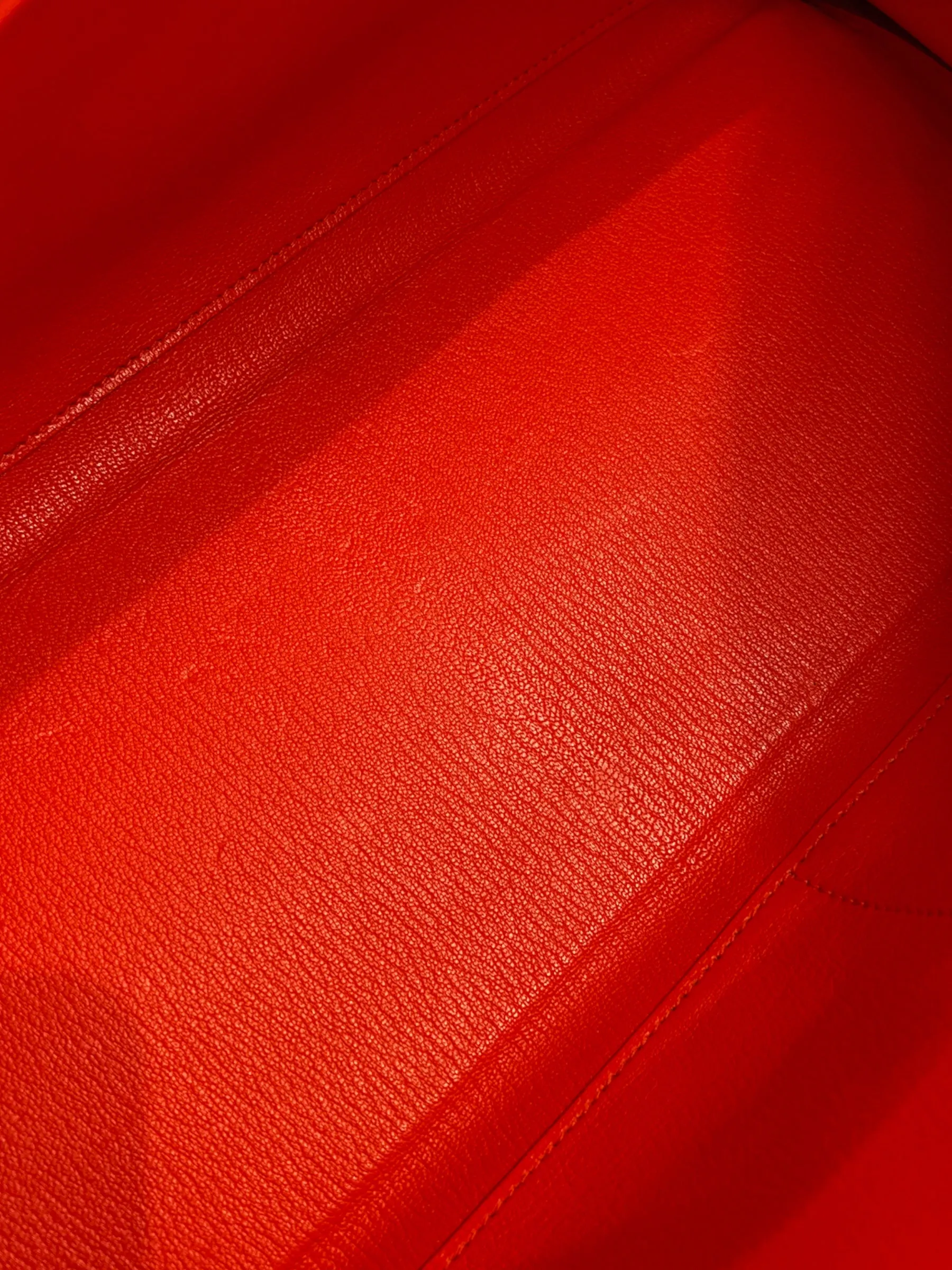 Herm??s Orange Red "Capucine" Togo Leather Kelly 35
