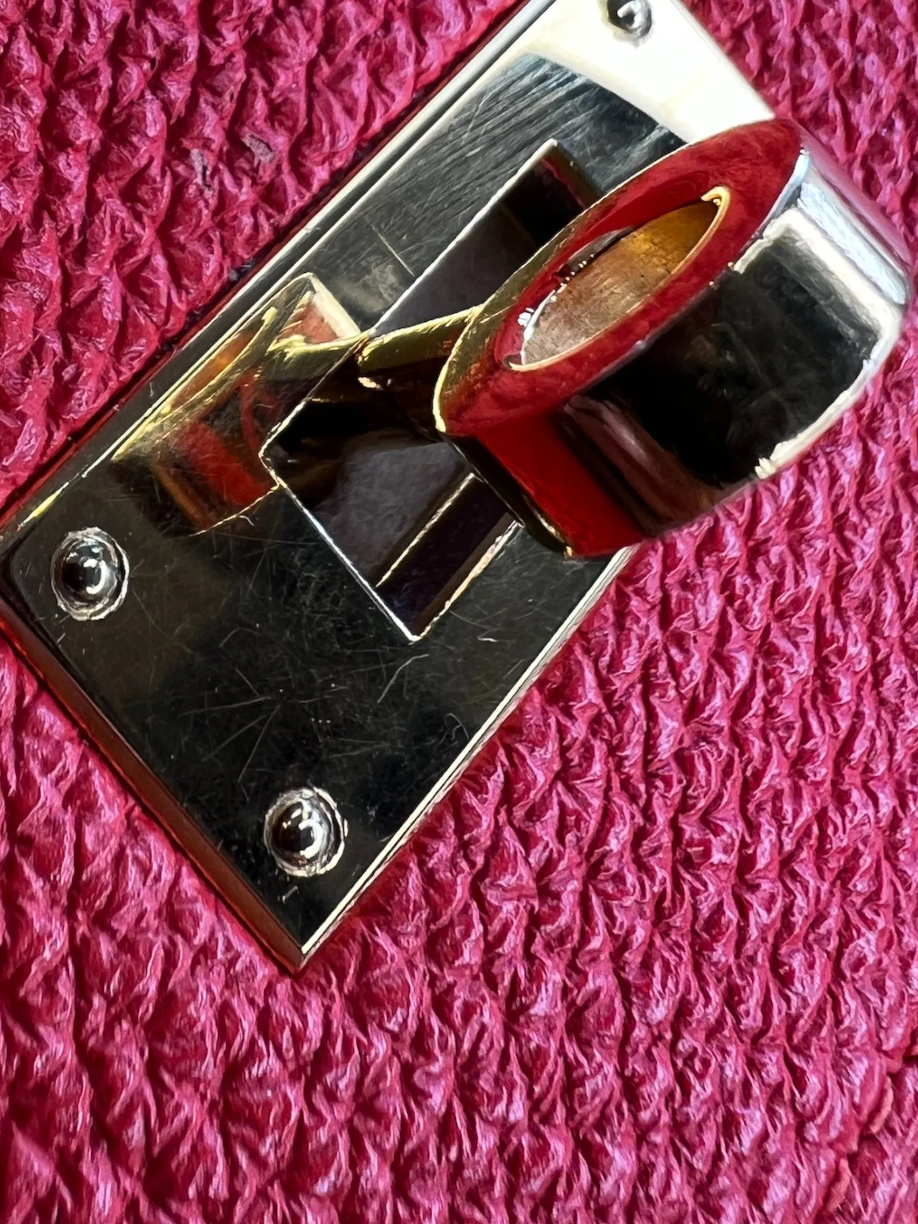 Herm??s Orange Red "Capucine" Togo Leather Kelly 35