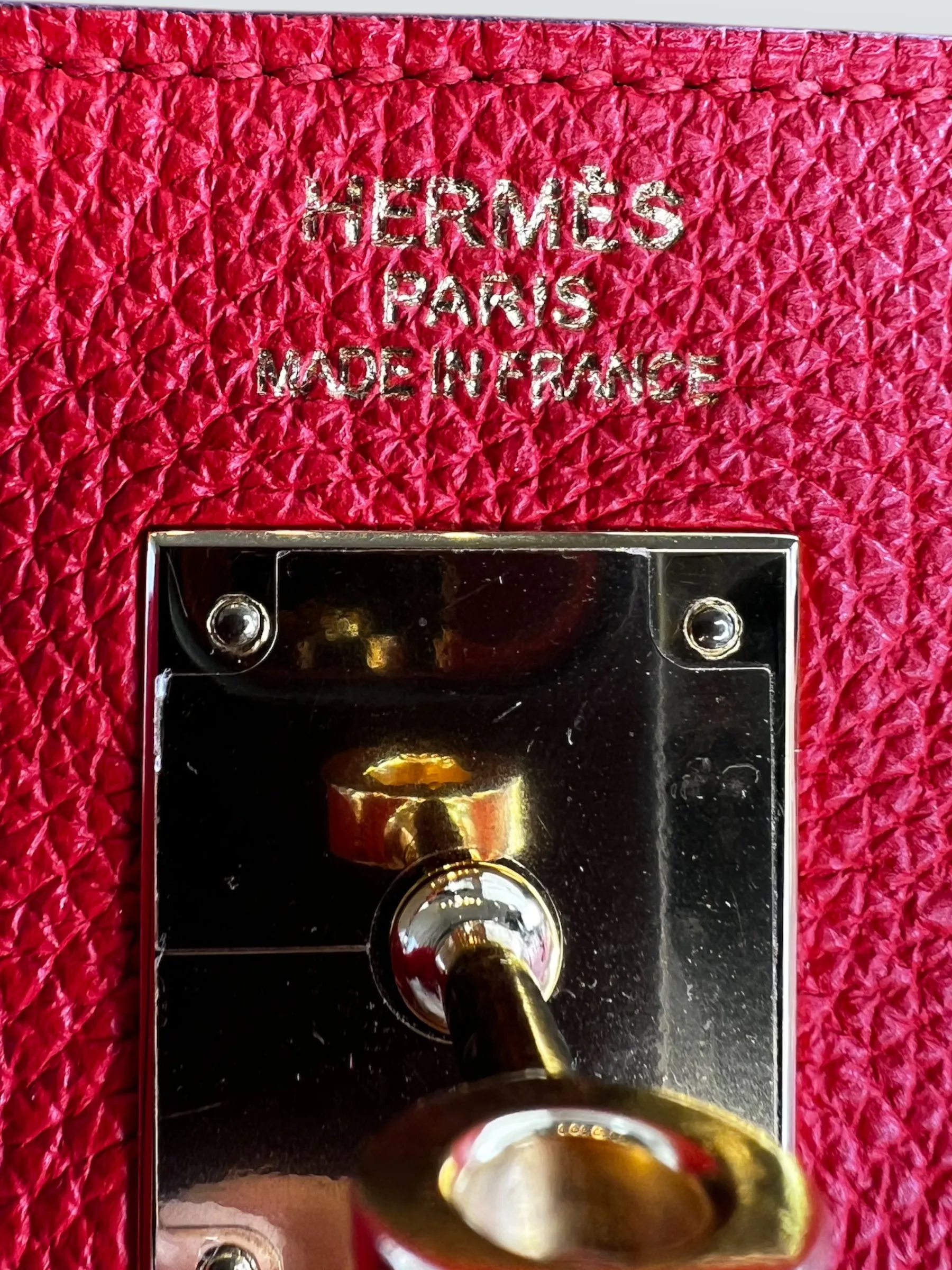 Herm??s Orange Red "Capucine" Togo Leather Kelly 35