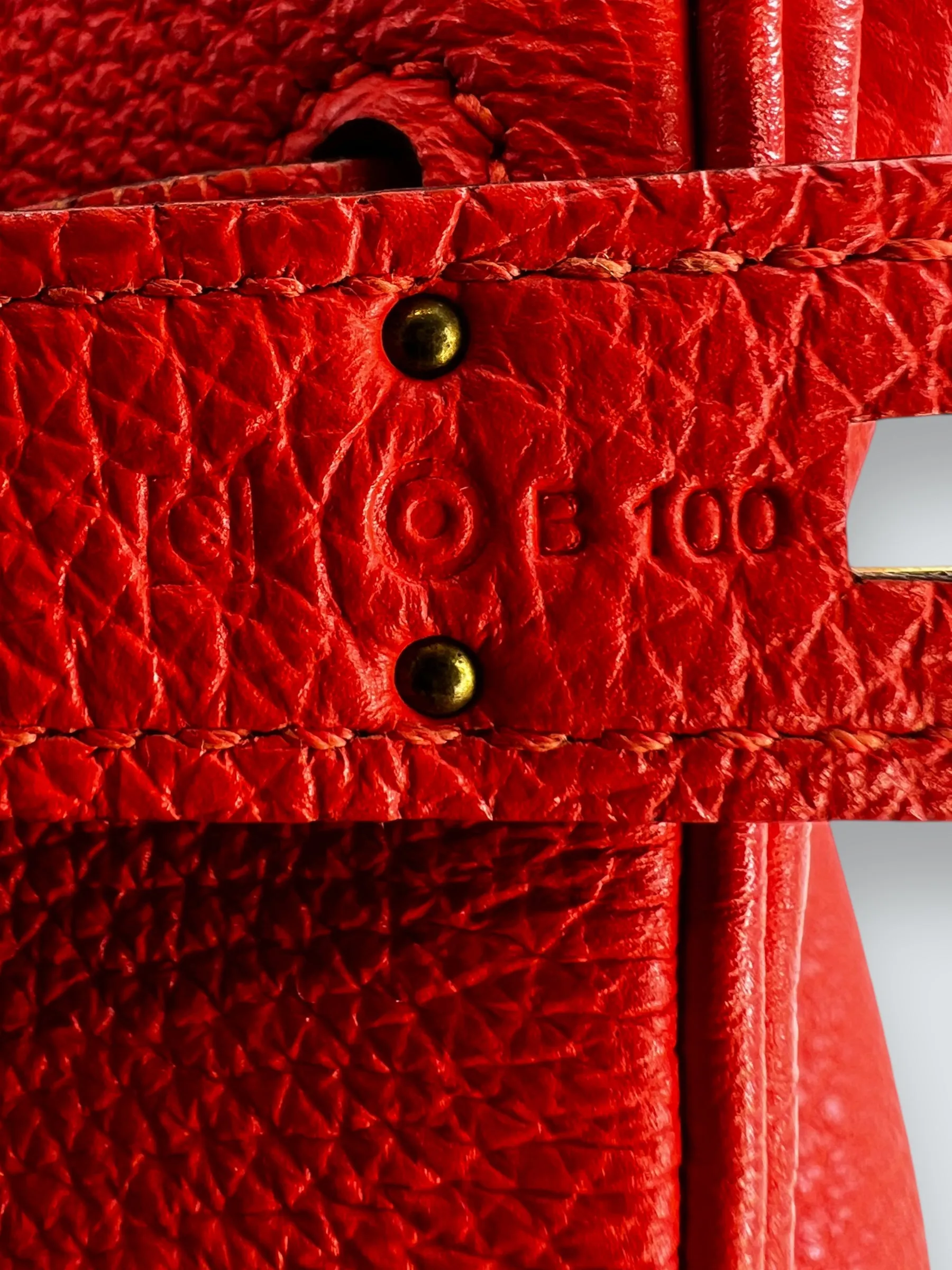 Herm??s Orange Red "Capucine" Togo Leather Kelly 35