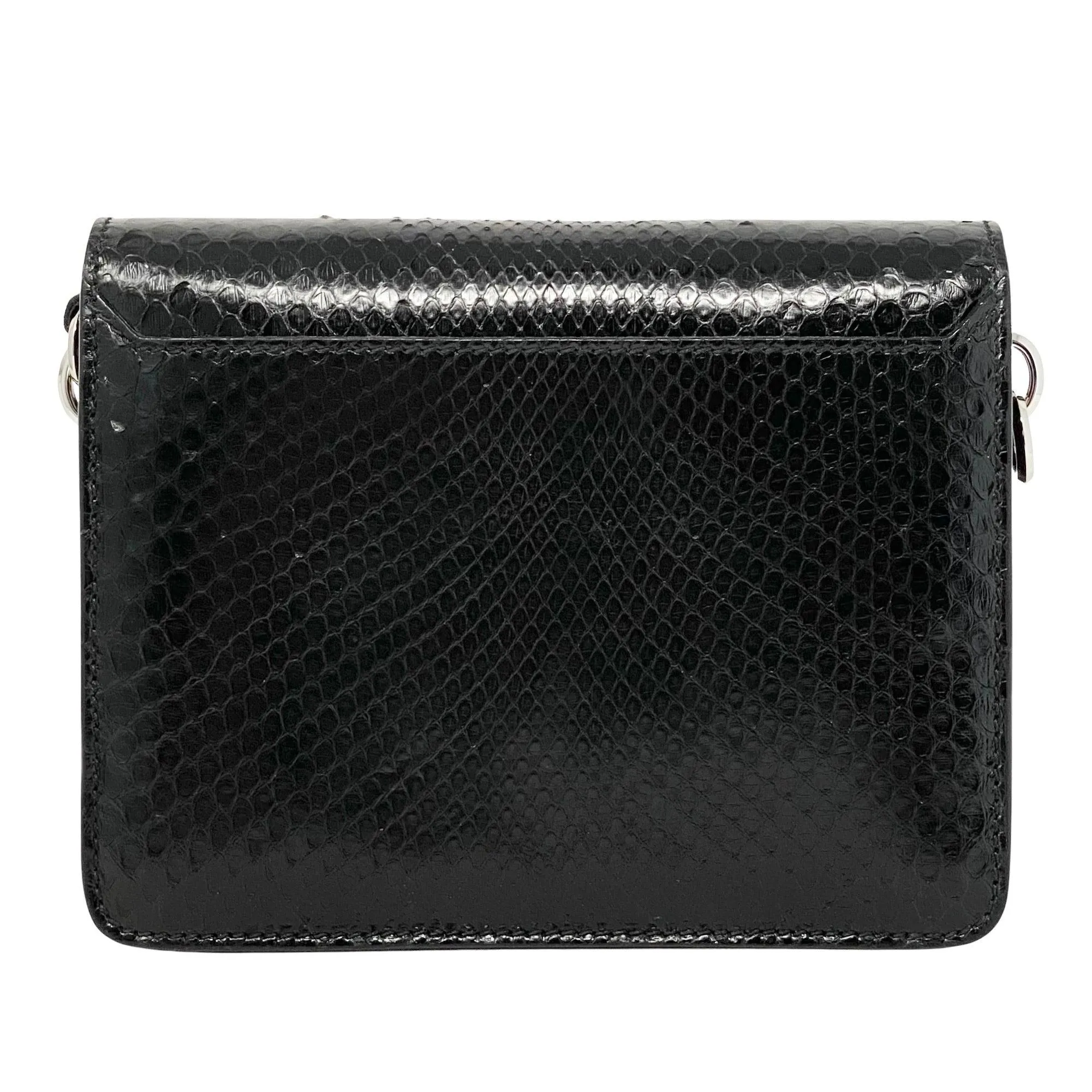 Jimmy Choo Black Python Madeline Bag