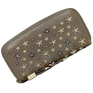 Jimmy Choo Leather Long Wallet (Bi-Fold) (Pre-Owned)