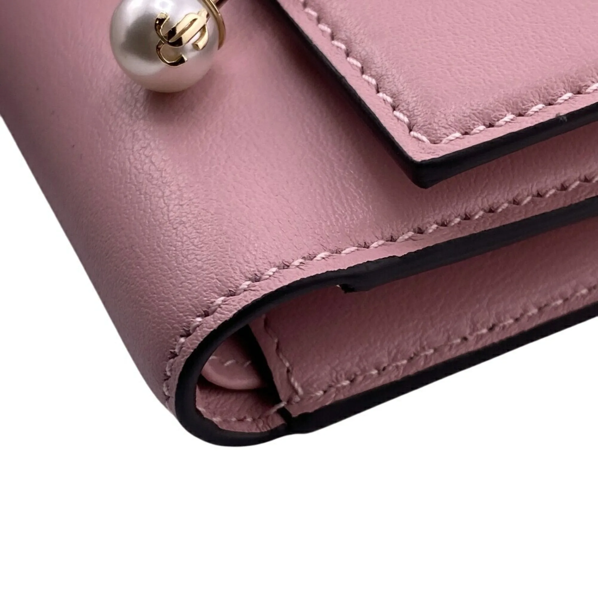 Jimmy Choo Leather Wallet (Tri-Fold) (Pre-Owned)