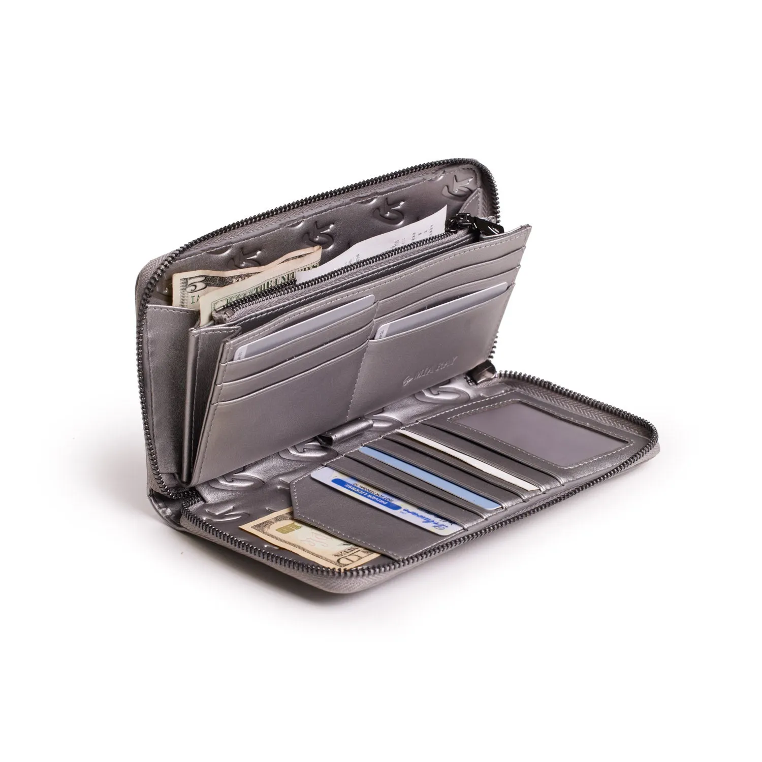 JUMBO MONOGRAM WALLET - PLATINUM