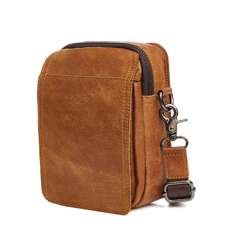 Leather Belt Pouch for Men Cell Phone Holster Waist Bag BELT BAG Shoulder Bag For Men