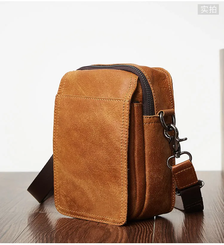 Leather Belt Pouch for Men Cell Phone Holster Waist Bag BELT BAG Shoulder Bag For Men