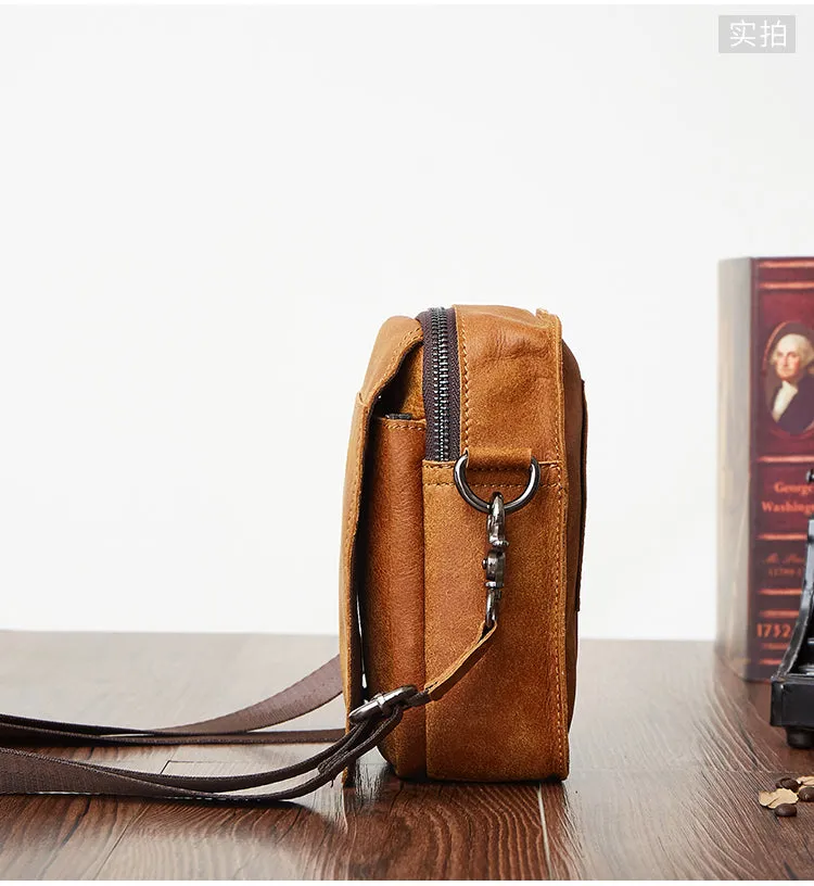 Leather Belt Pouch for Men Cell Phone Holster Waist Bag BELT BAG Shoulder Bag For Men