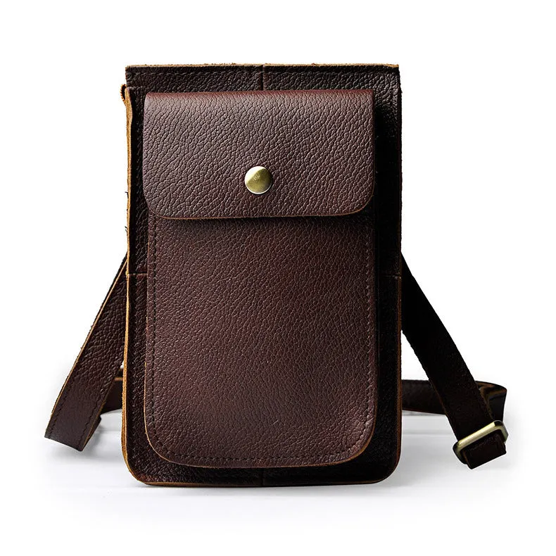 Leather Belt Pouch for Men Waist Bag Cell Phone Holster BELT BAG Shoulder Bag For Men