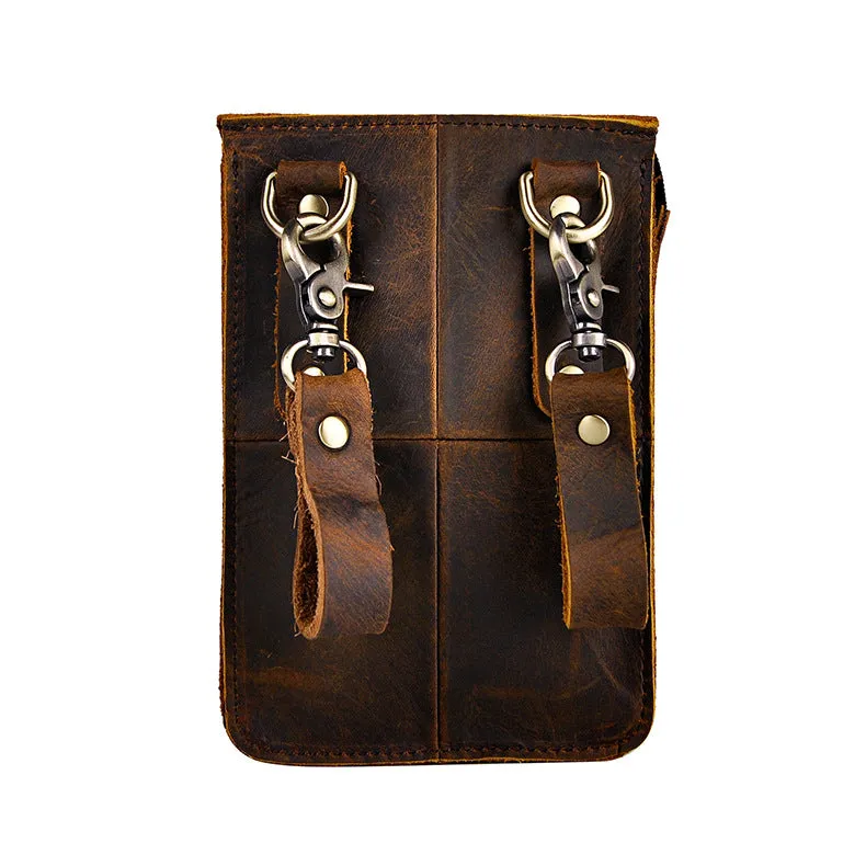 Leather Belt Pouch for Men Waist Bag Cell Phone Holster BELT BAG Shoulder Bag For Men