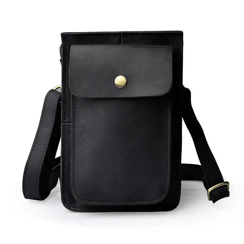 Leather Belt Pouch for Men Waist Bag Cell Phone Holster BELT BAG Shoulder Bag For Men