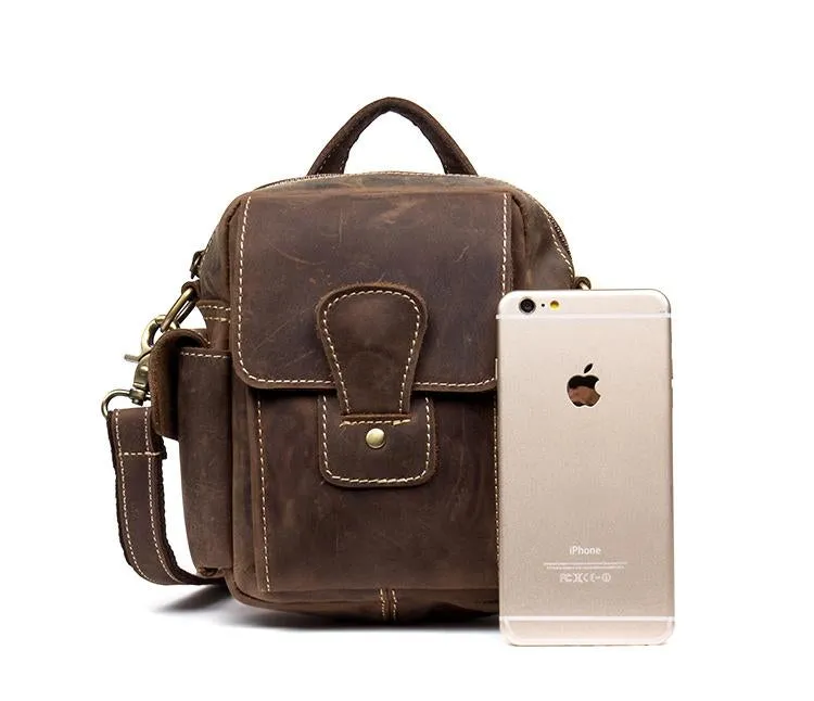 Leather Belt Pouch Mens Camera Bag Waist Bag Shoulder Bag for Men