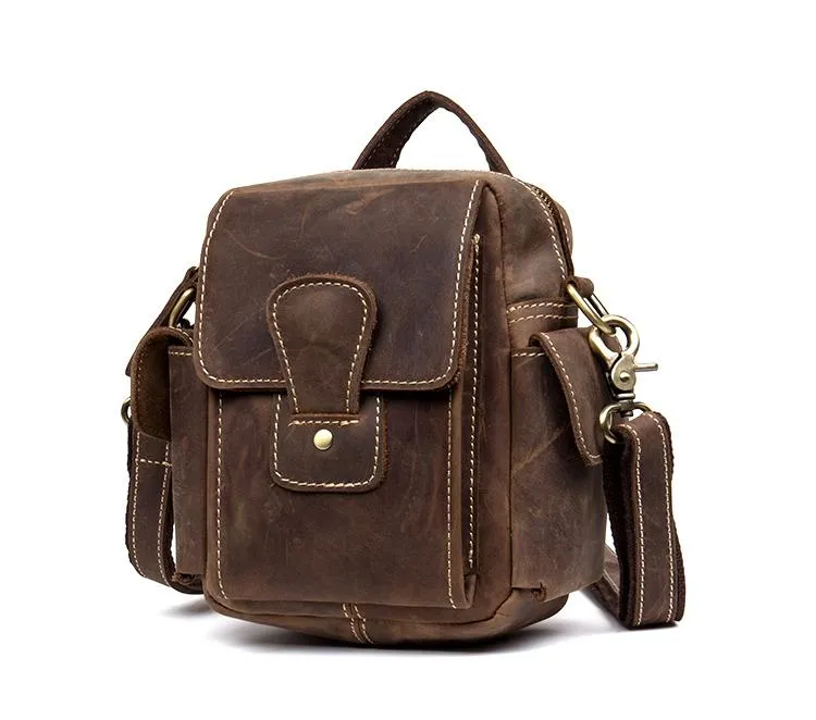Leather Belt Pouch Mens Camera Bag Waist Bag Shoulder Bag for Men