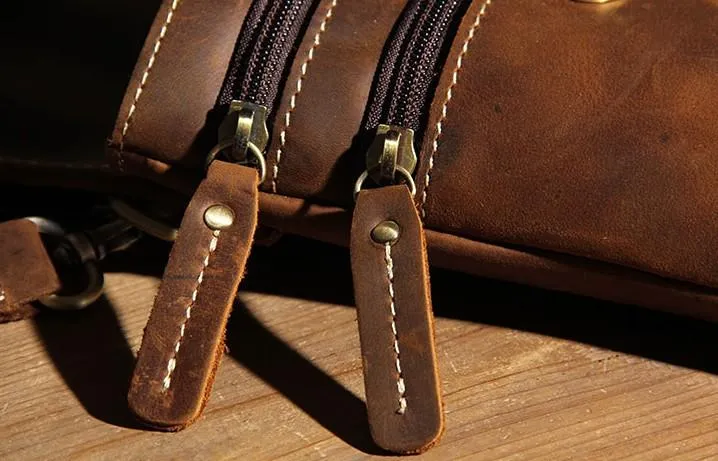 Leather Belt Pouch Mens Small Cases Waist Bag Belt Bag Shoulder Bags for Men