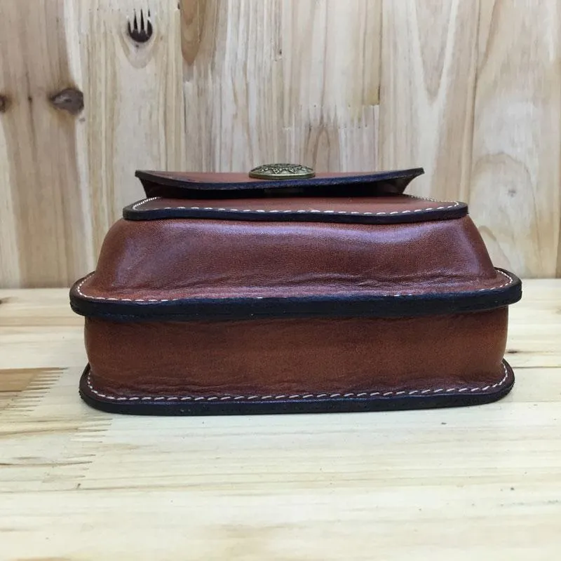 Leather Belt Pouch Mens Small Cases Waist Bag Hip Pack Belt Bag Fanny Pack Bumbag for Men