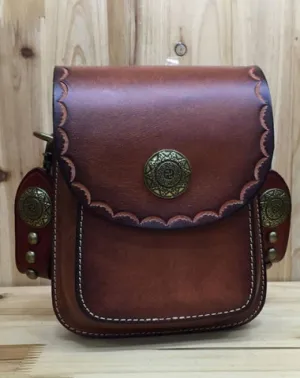 Leather Belt Pouch Mens Small Cases Waist Bag Hip Pack Belt Bag Fanny Pack Bumbag for Men