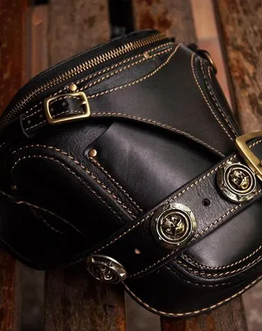 Leather Belt Pouch Mens Small Cases Waist Bags Hip Pack Belt Bags for Men