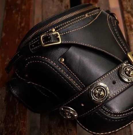 Leather Belt Pouch Mens Small Cases Waist Bags Hip Pack Belt Bags for Men