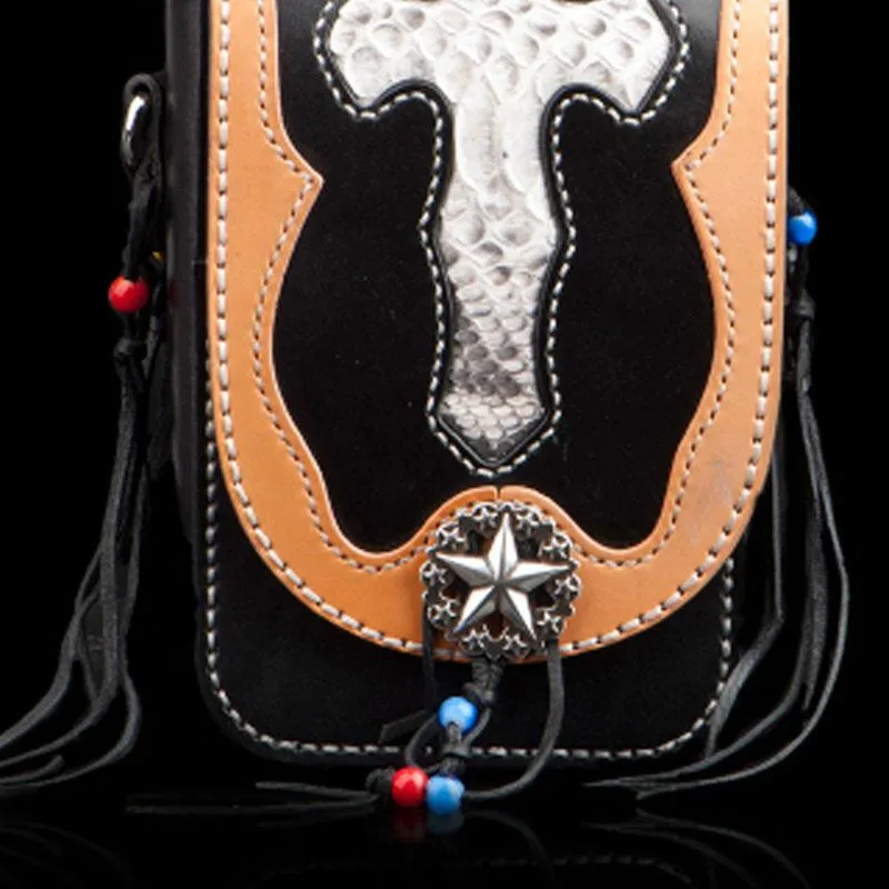Leather Belt Pouch Mens Small Cases Waist Bags Hip Pack Belt Bags for Men