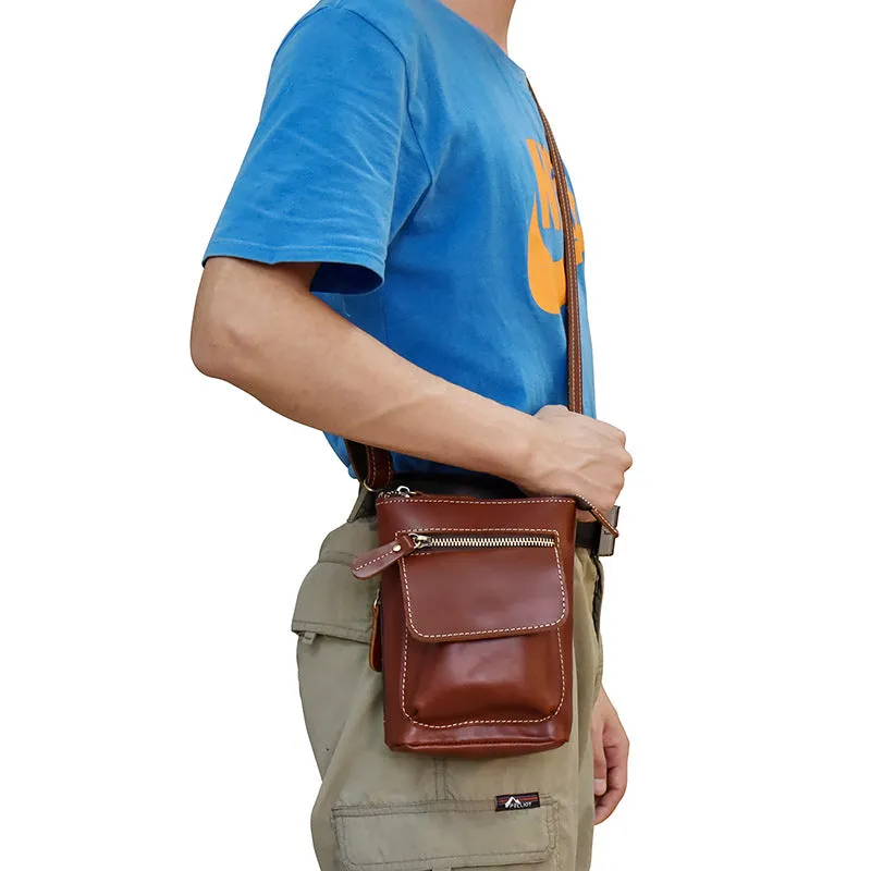 Leather Cell Phone Holster Belt Pouch for Men Waist Bag BELT BAG Shoulder Bag For Men