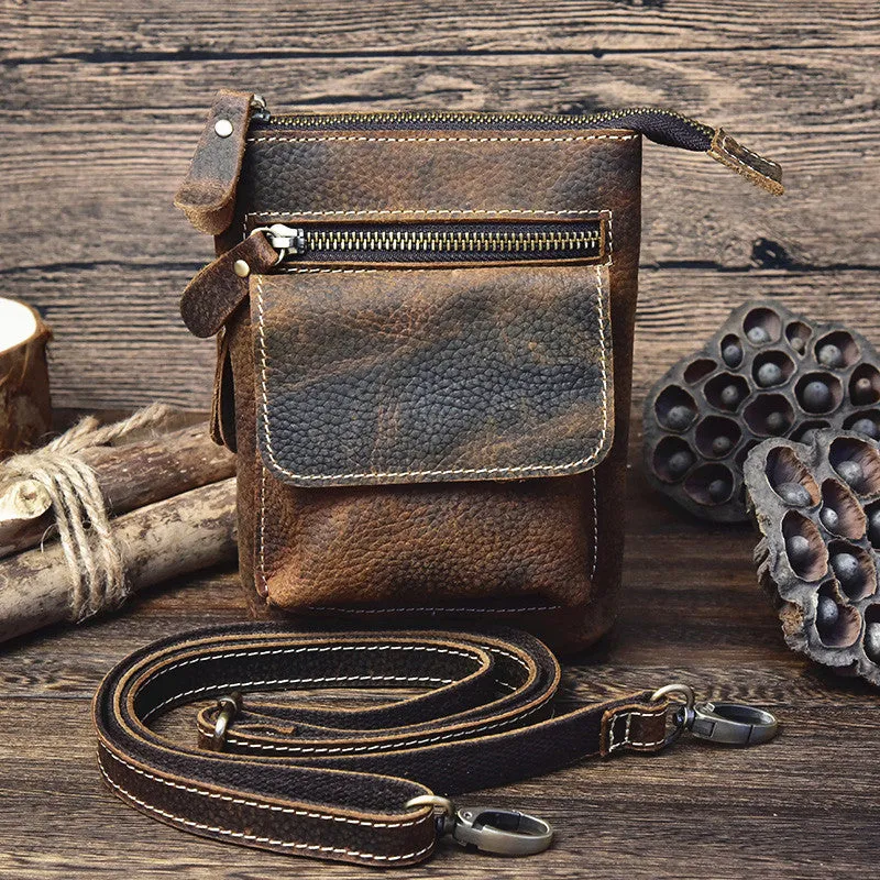 Leather Cell Phone Holster Belt Pouch for Men Waist Bag BELT BAG Shoulder Bag For Men
