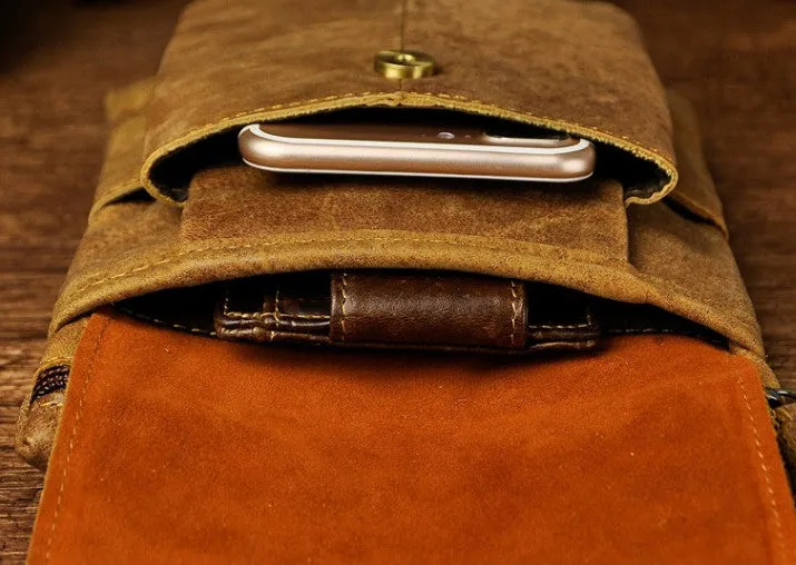 Leather Cell Phone Holster Belt Pouch for Men Waist Bags BELT BAGs Shoulder Bag For Men