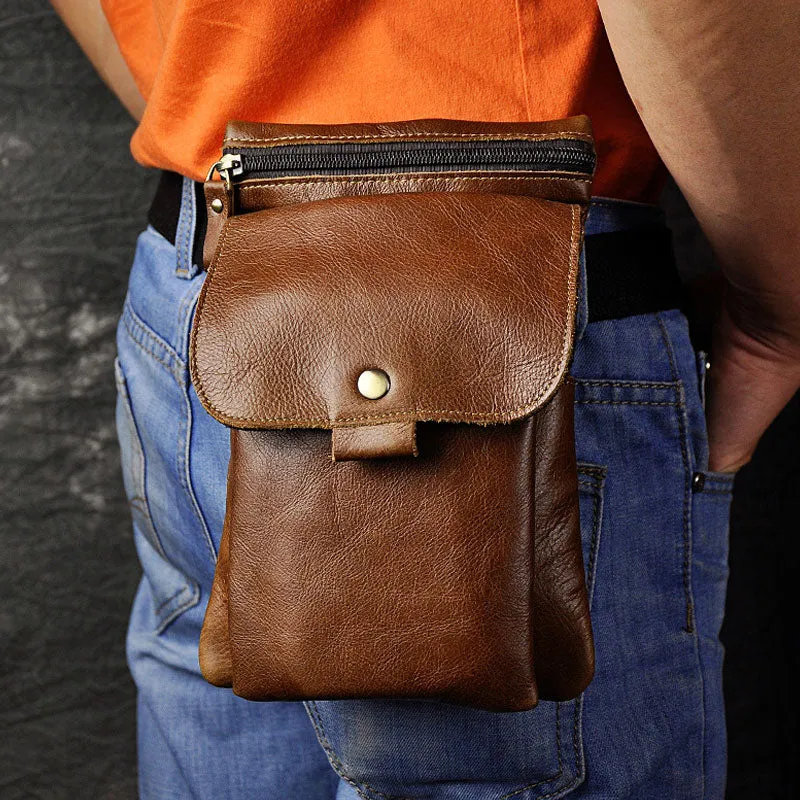 Leather Cell Phone Holster Belt Pouch for Men Waist Bags BELT BAGs Shoulder Bag For Men
